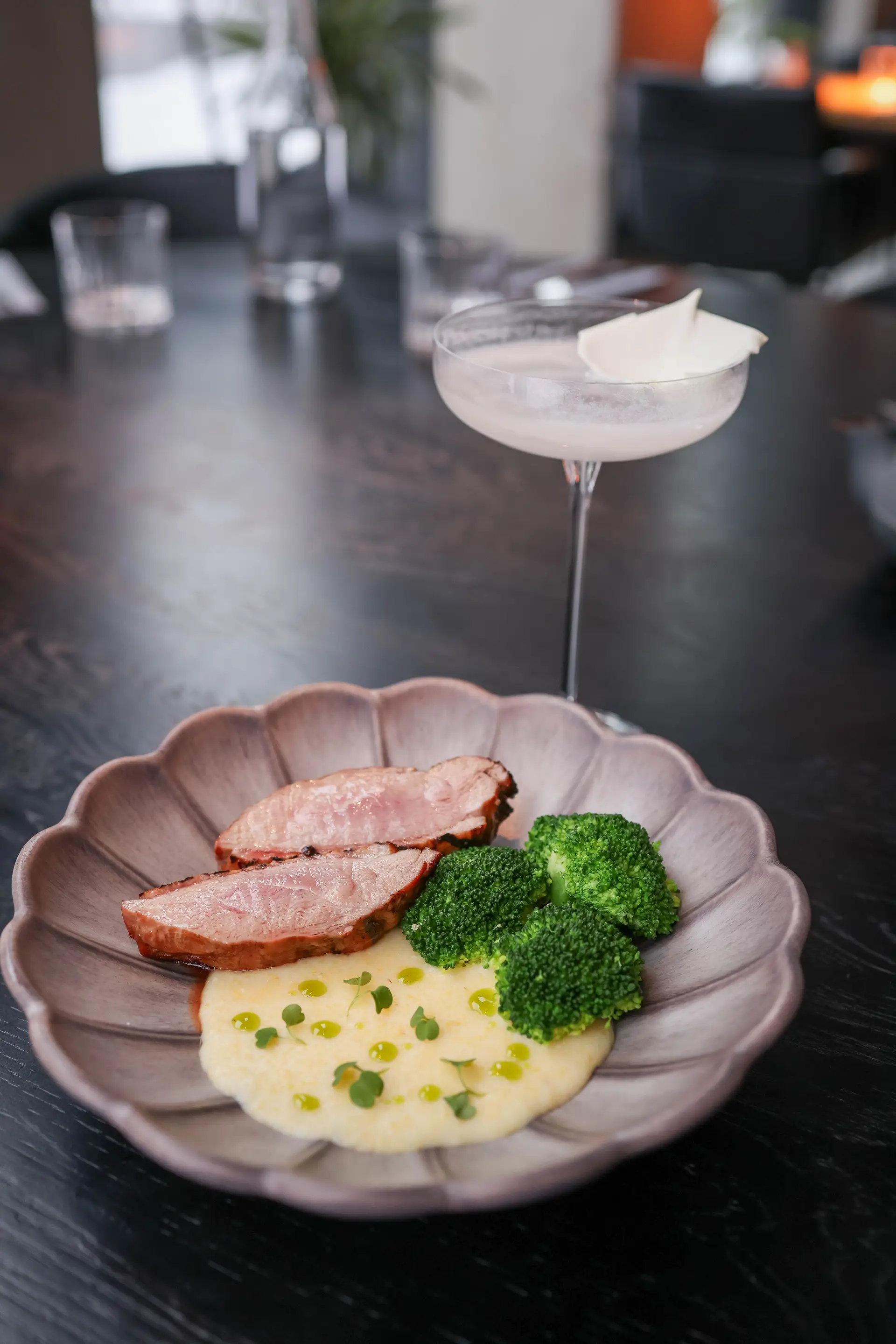 Művészien tálalt fine dining fogás